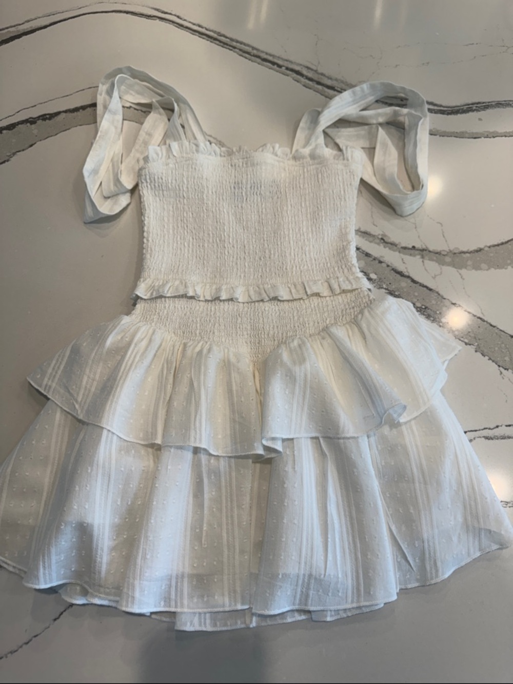 KatieJNYC Girls Emerson Dress Big Kid Size L (10-12) in White